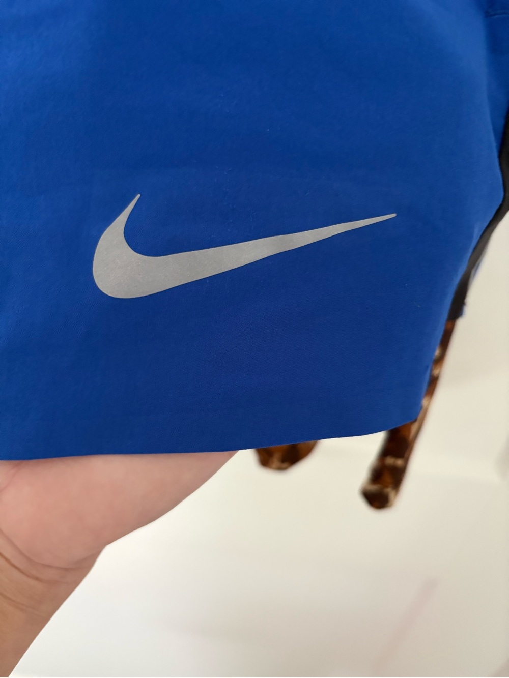 Nike Dri-FIT Stride 2-in-1 Running Shorts - Blue Leopard Print | Large - Picture 6 of 8
